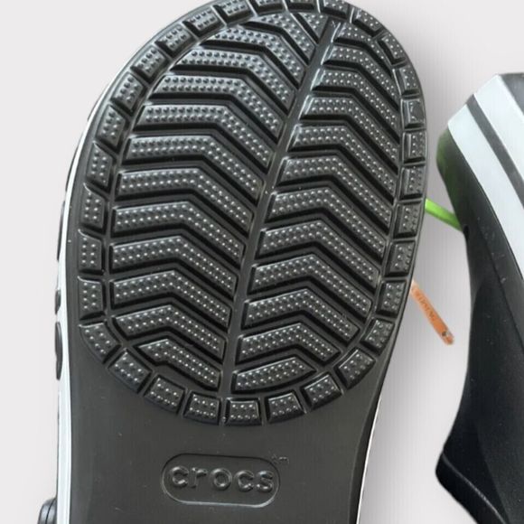 Crocs 205089 066 Men's Size 11 Black & White Bayaband Slip On Clogs - Picture 3 of 5